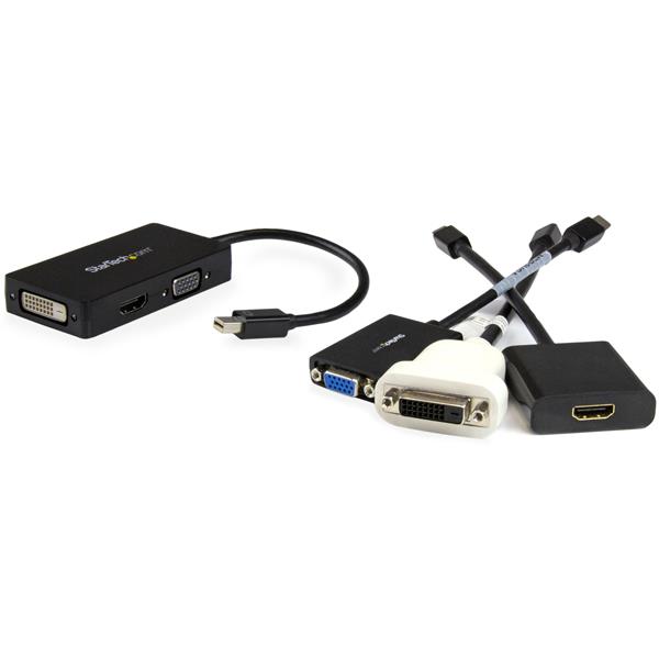 STARTECH.COM Travel A/V Adapter 3-in-1 Mini DisplayPort to VGA DVI or HDMI Converter