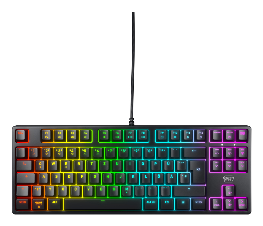 CHERRY XTRFY K4V2 Tastatur RGB Wired DE MX Rot TKL 80% sw