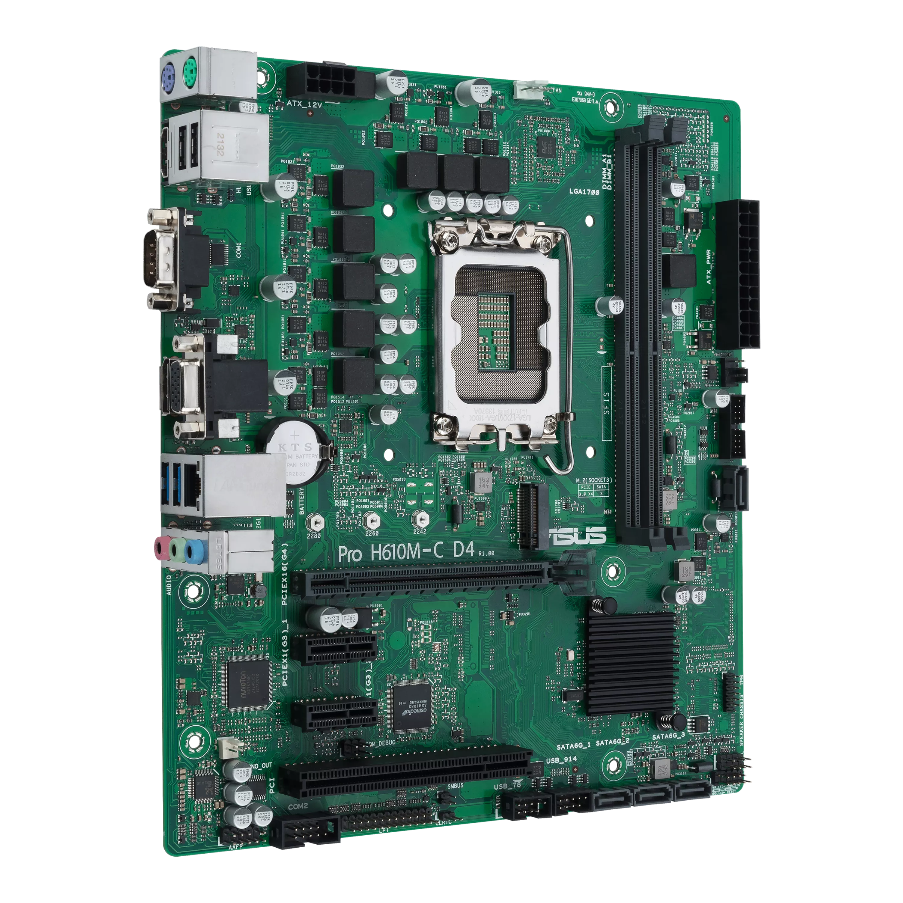 ASUS PRO H610M-C D4-CSM LGA1700 DDR4 1xHDMI 1xDP 1xPCIe 4xSATA 1xM.2 4xUSB 3.2 mATX MB