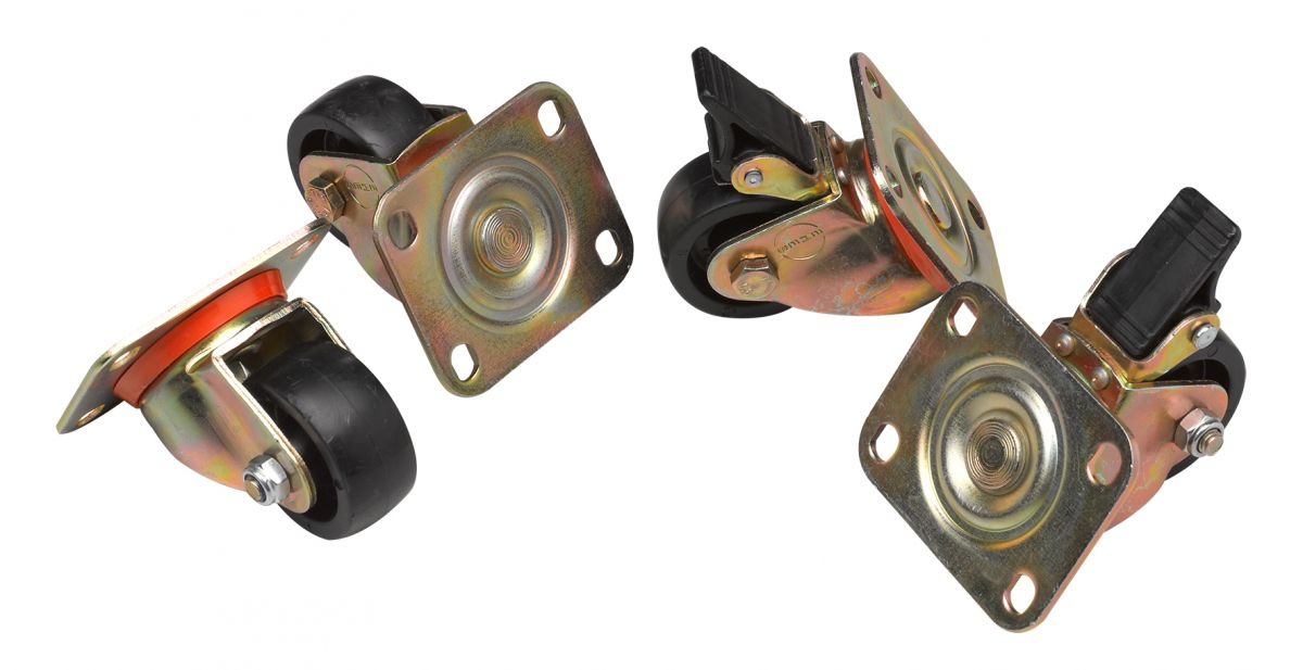 Equip 4xRollen für Serverschränke Basic/DF 75mm schwarz