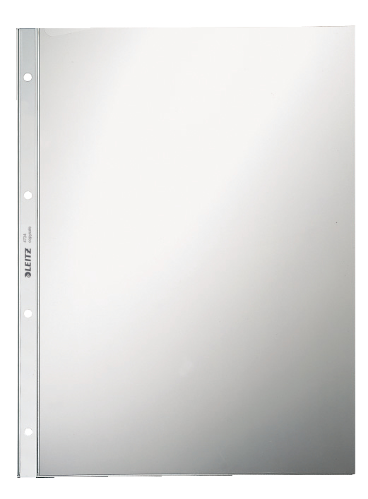 LEITZ Prospekthüllen 4734 Super Premium DIN A4 glasklar glatt 0,08 mm, 100 St.
