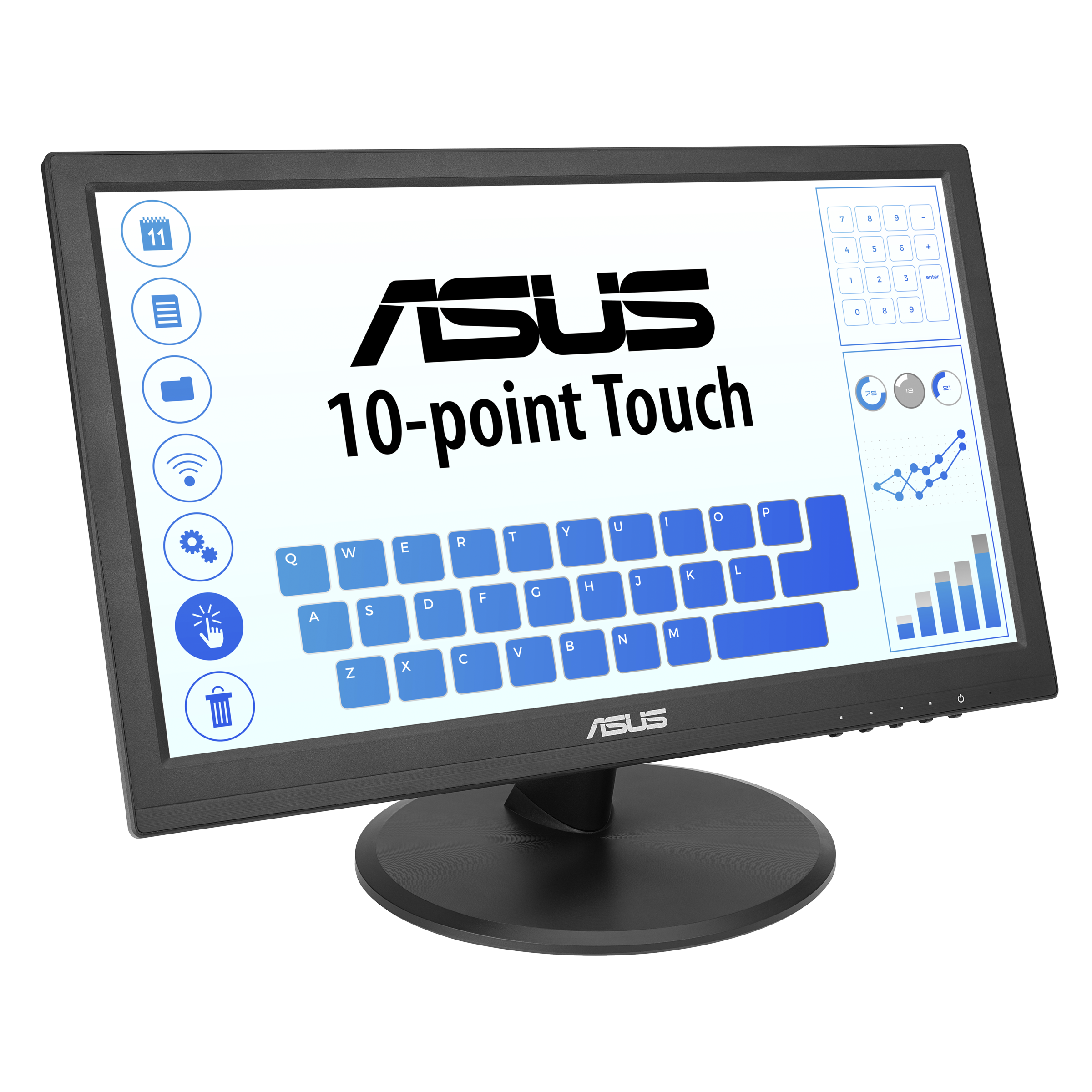 ASUS VT169HE Touch Monitor 39,62cm 15,6Zoll IPS WLED FHD 16:9 60Hz 220cd/m2 5ms D-Sub HDMI