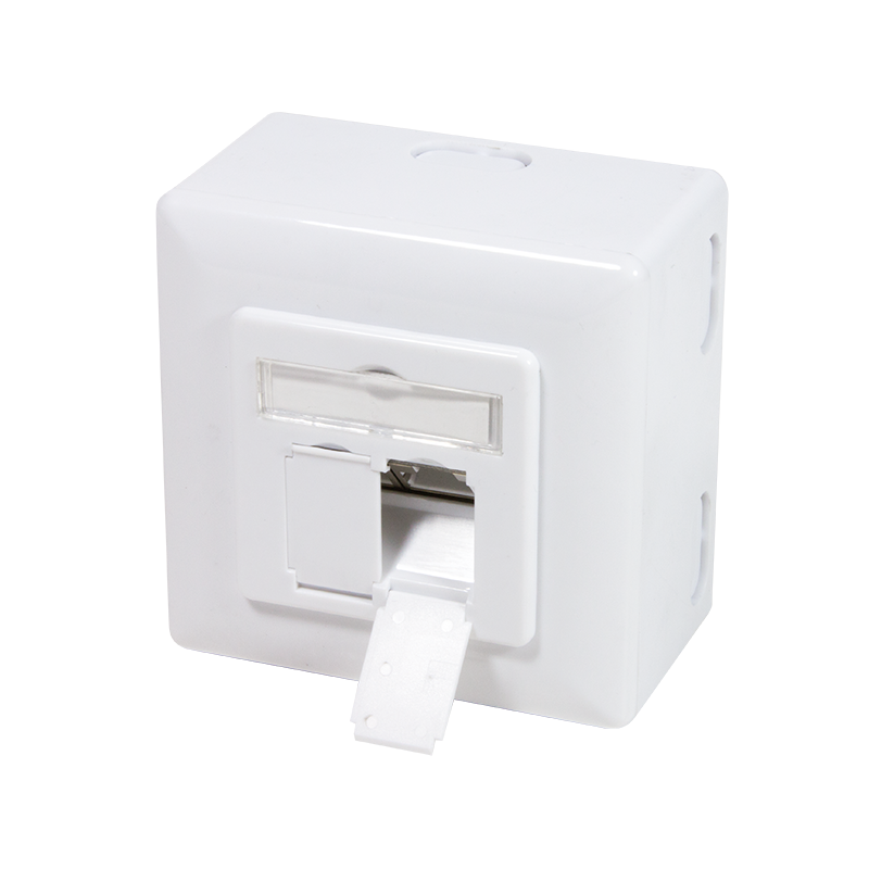 Logilink CAT 6 Auf und Unterputzdose vollgeschirmt RAL 9003
