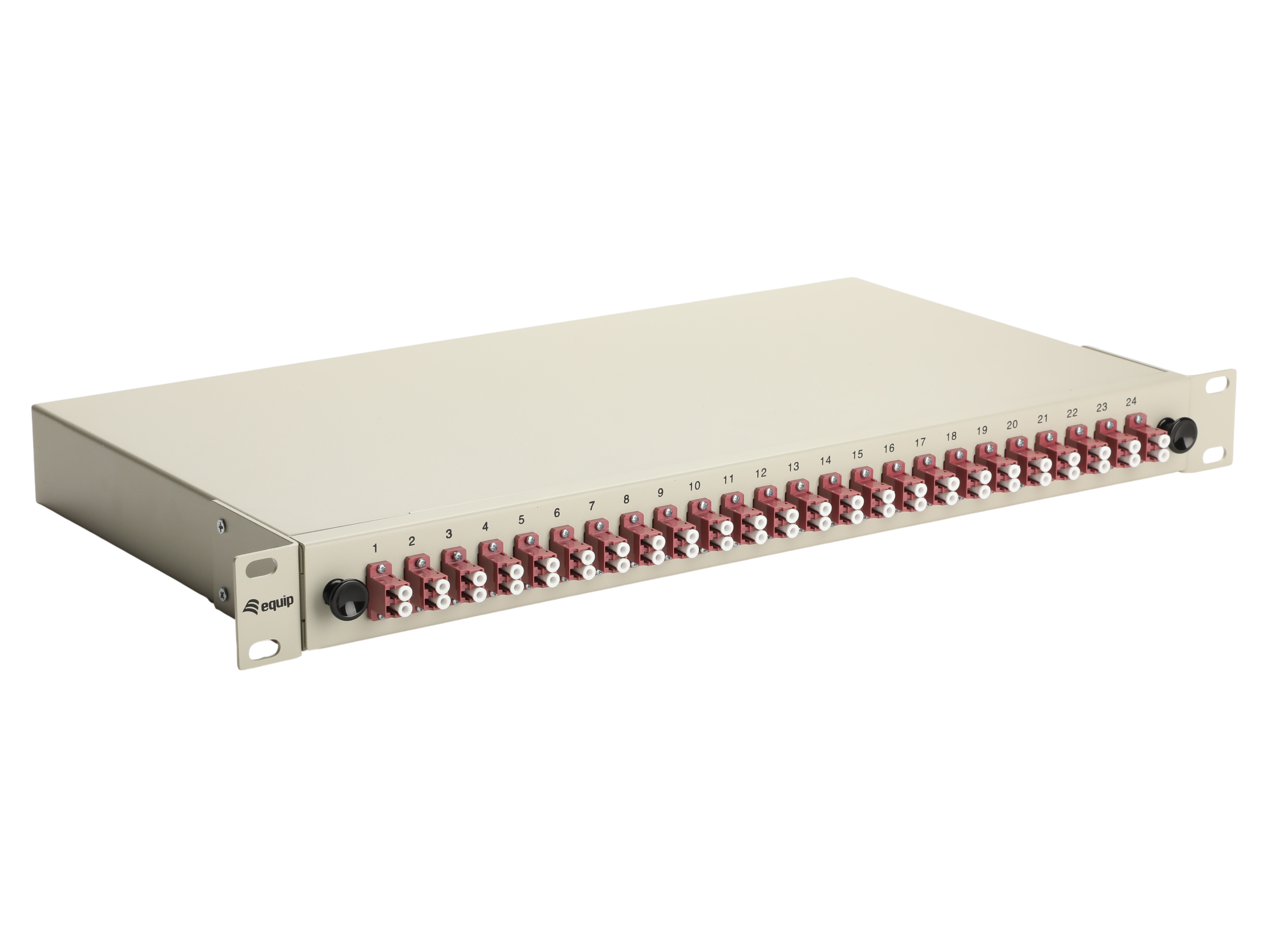 Equip LWL-Spleißkasten 24-Port LC-Duplex OM4 1U komplett gr
