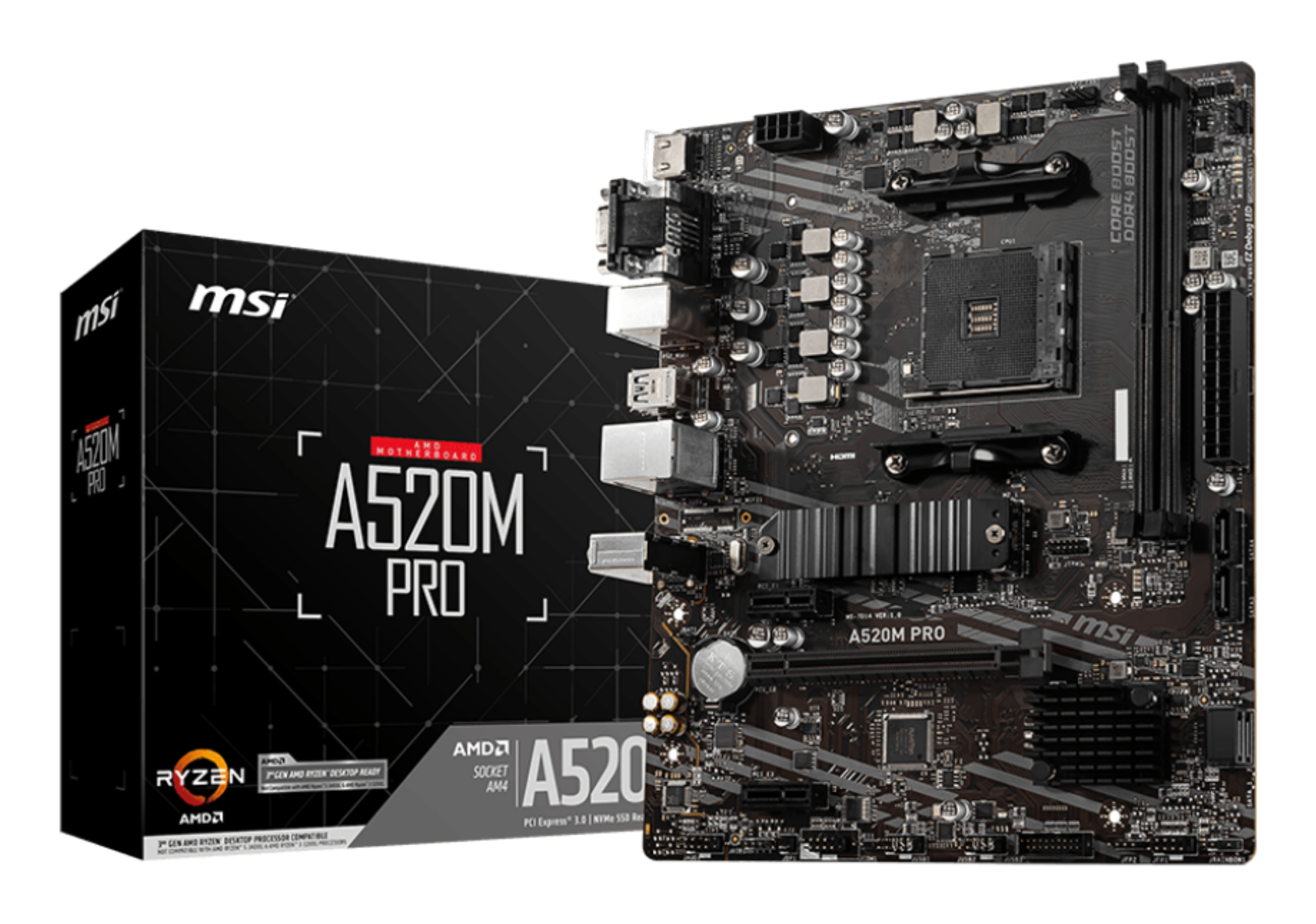 MSI A520M Pro (A520,AM4,mATX,DDR4)