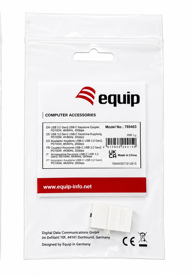 Equip Keystone-Koppler USB 3.2 Gen2 USB-C->USB-C ws