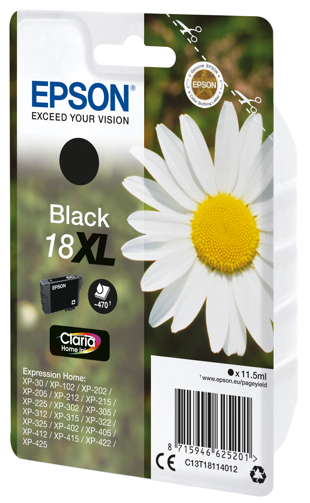 EPSON 18XL / T1811XL (Gänseblümchen) schwarz Druckerpatrone