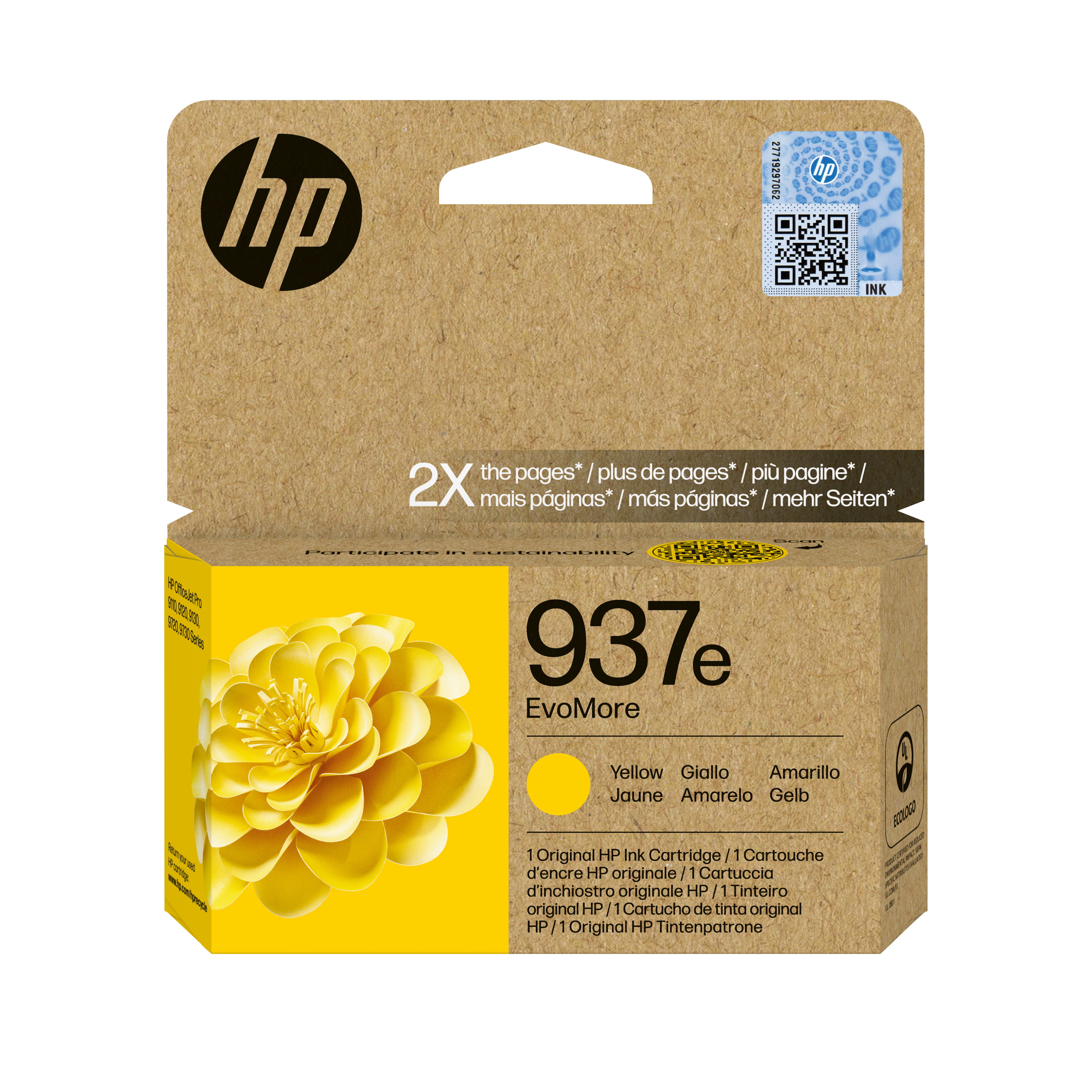 HP 937e Gelb Tintenpatrone EvoMore