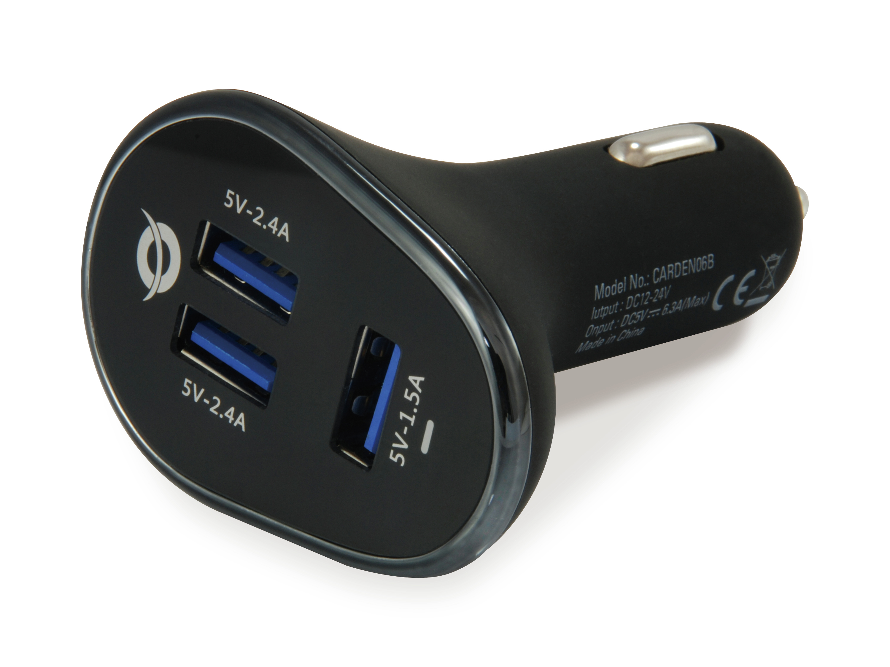 CONCEPTRONIC KFZ-Ladegerät 3-Port 3xUSB-A 31.5W sw