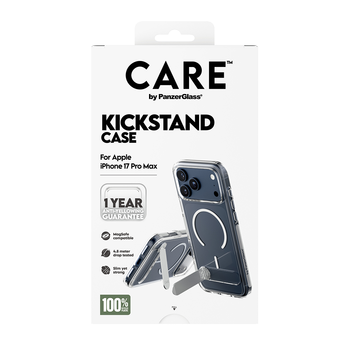 CARE BY FEATURE CASE TRANSPAREN W. KICKSTAND IPHONE 17 PRO MAX