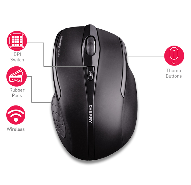 CHERRY MW 3000 Maus kabellos schwarz