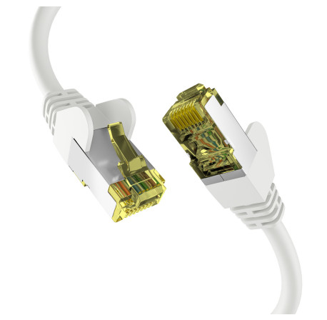 CAT6A WHITE 5M PATCH CORD RJ45 S/FTP LSZH 10GBIT CU LAN