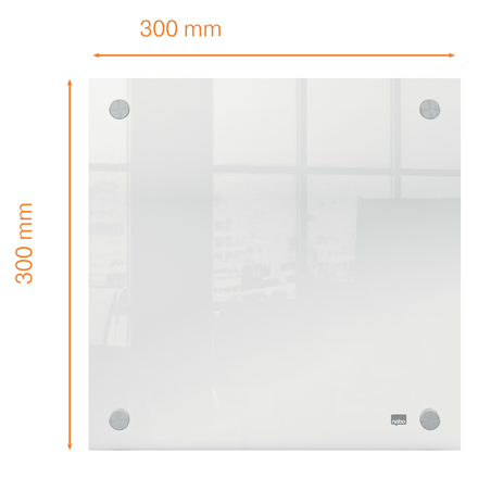 nobo Acrylglas-Schreibtafel 30,0 x 30,0 cm transparent