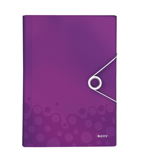 LEITZ Fächermappe WOW 4589 6 Fächer violett, 1 St.