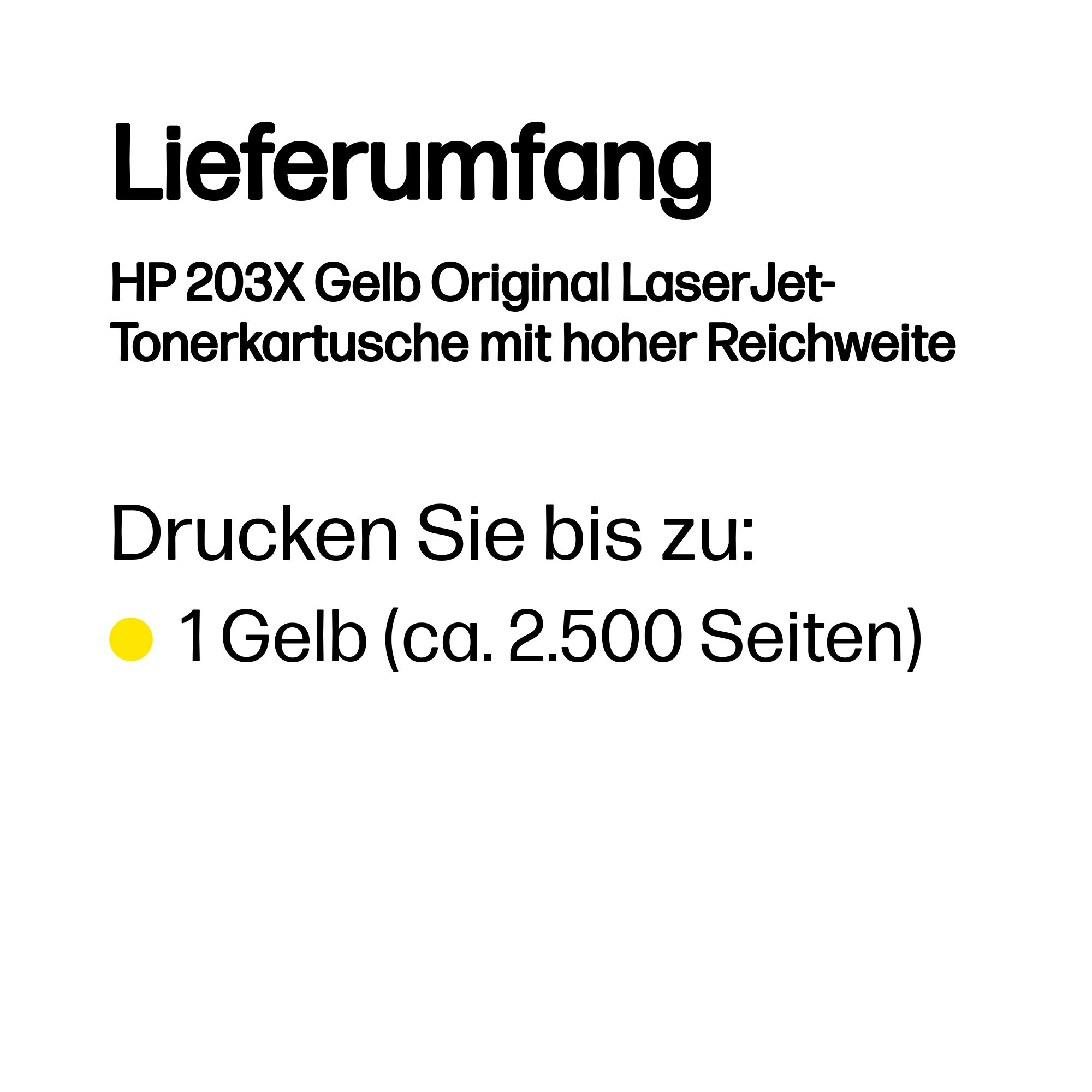 HP 203X Gelb LaserJet Tonerpatrone