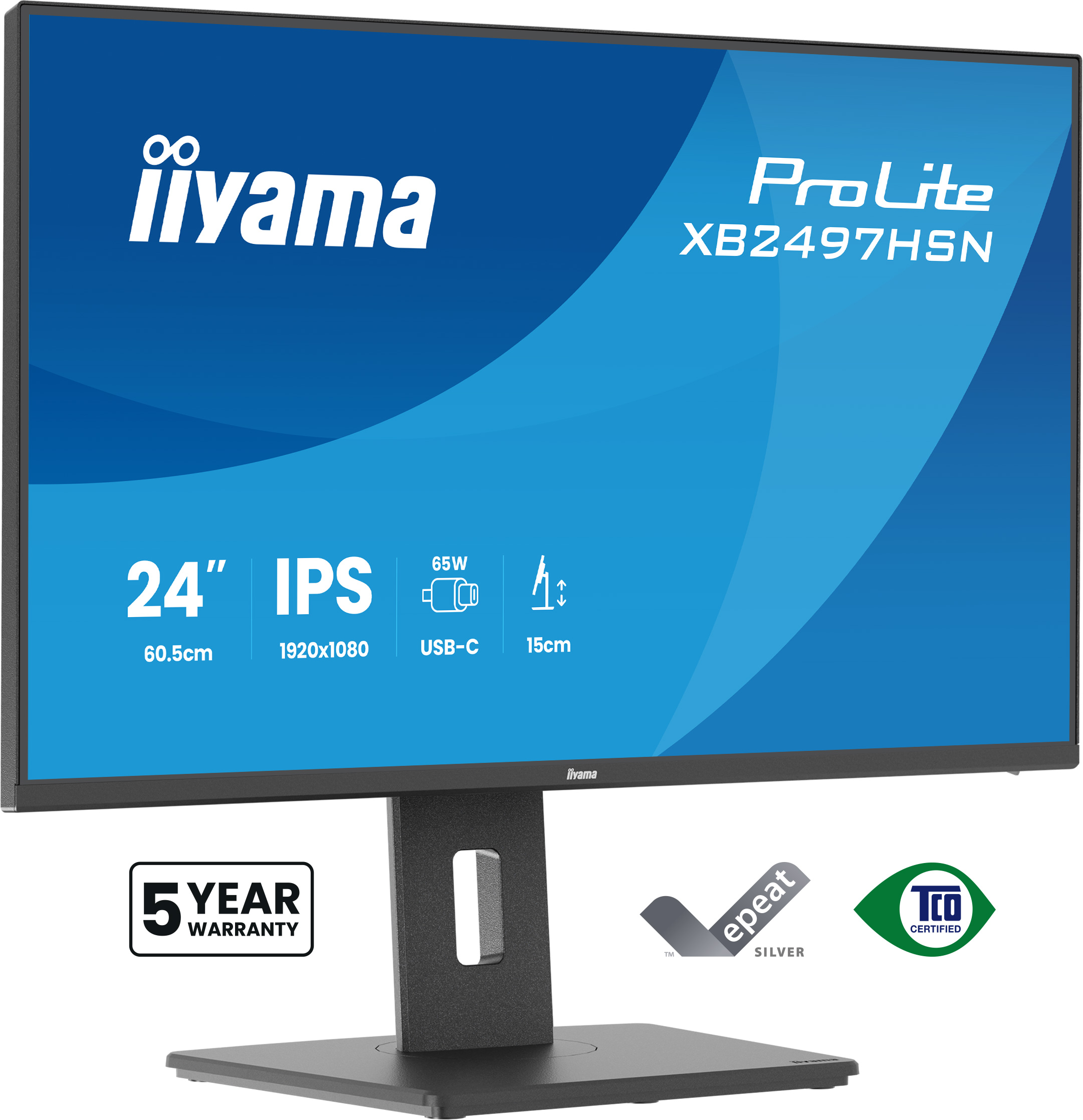 IIYAMA 60.5cm (24) XB2497HSN-B1 16:09 HDMI+DP+USB-C IPS