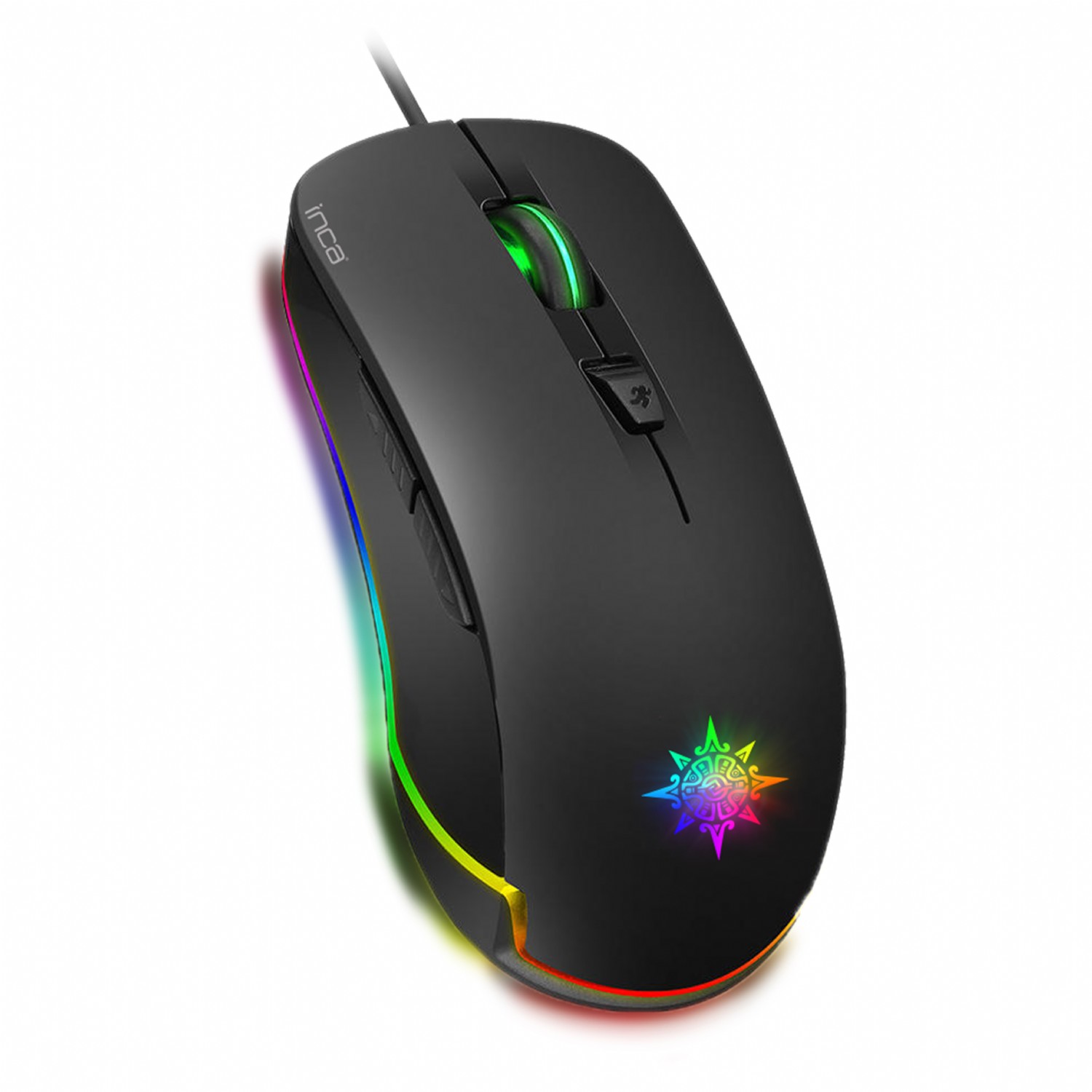 INCA Gaming Maus RGB/ 4800DPI/ 6Tasten/USB 1.50m schwarz retail
