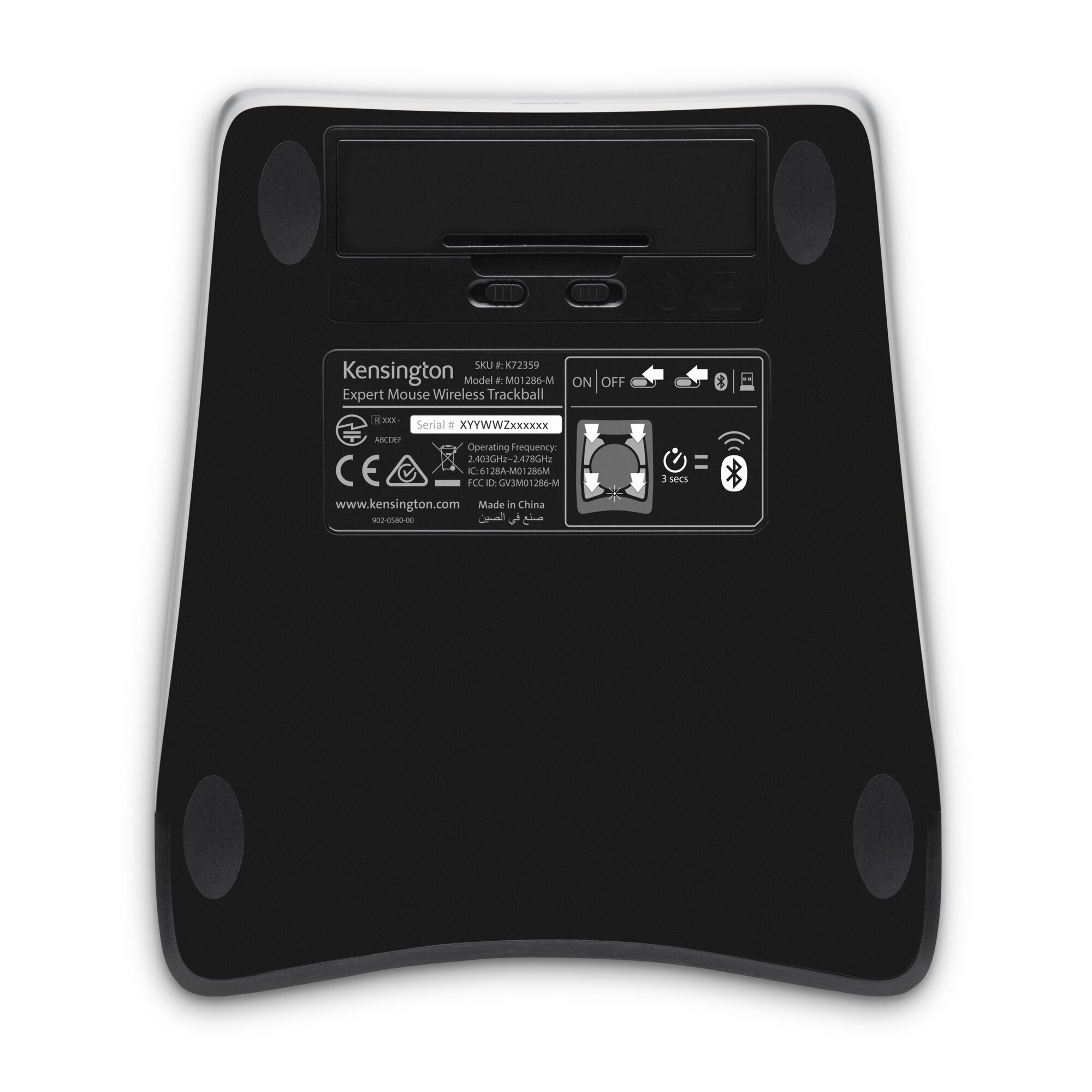 Kensington Expert Trackball kabellos rot, schwarz