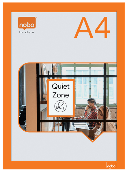 nobo Magnetrahmen selbstklebend orange A4, 2 St.