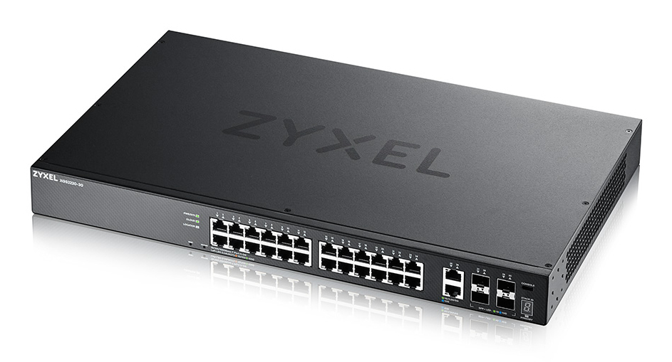 ZYXEL XGS2220-30 L3 Access Switch 24x1G RJ45 2x10mG RJ45 4x10G SFP+ Uplink incl. 1Year NebulaFlex Pro