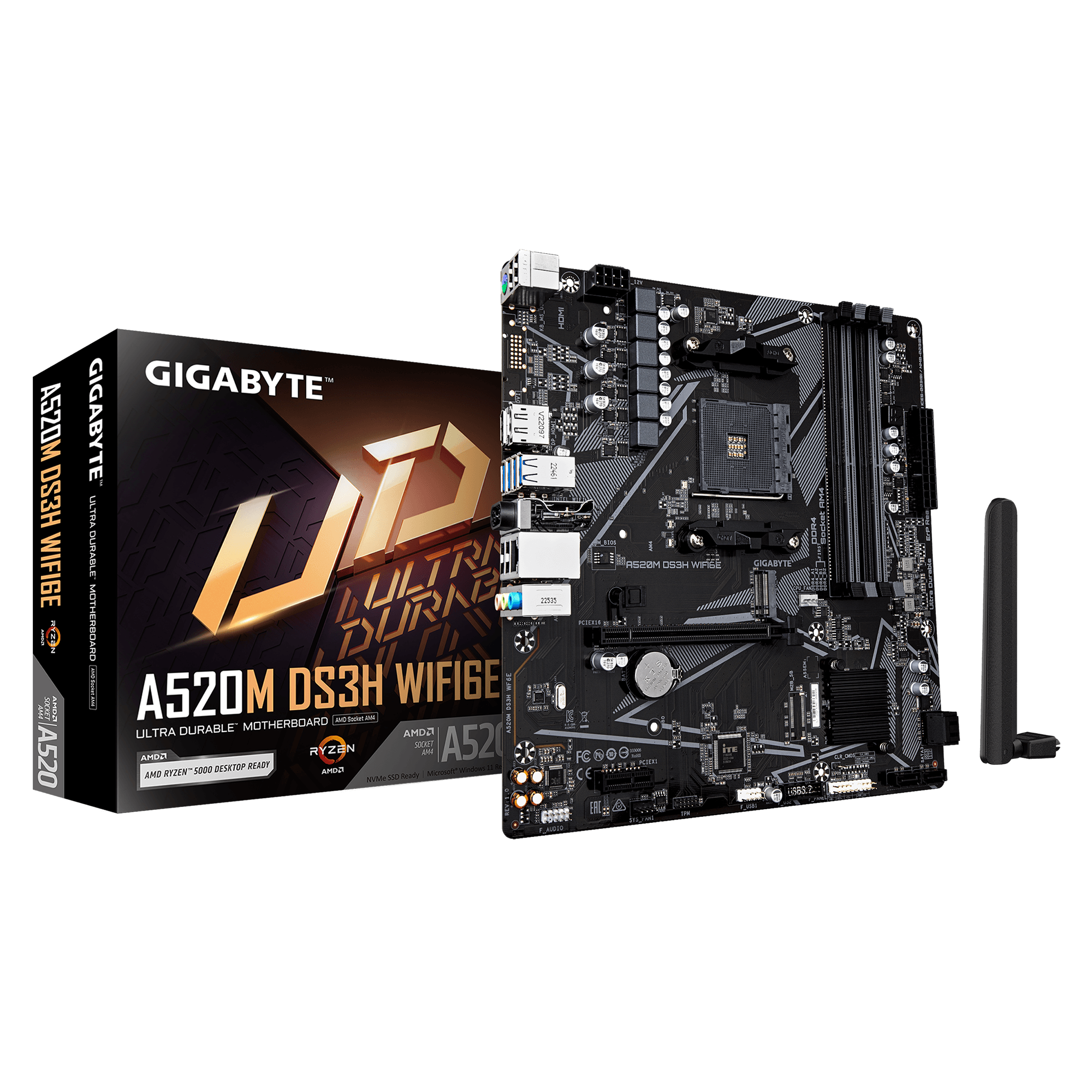 Gigabyte GA-A520M-DS3H WF6E (AM4) (D)