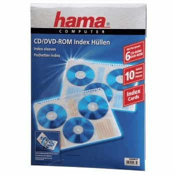 hama 6er CD-/DVD-Hüllen transparent, 10 St.