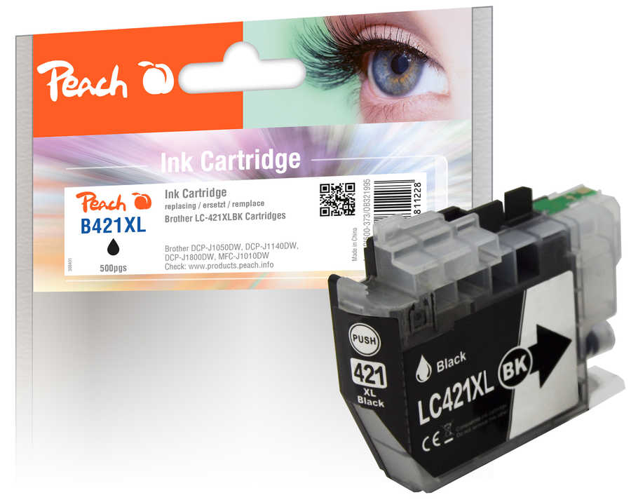 Peach Patrone Brother LC-421XL black kompatibel