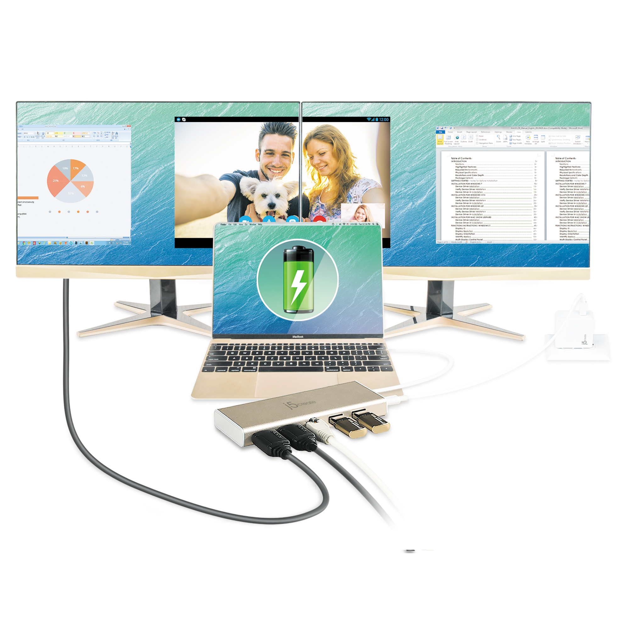USB-C DUAL HDMI MULTI DOCK