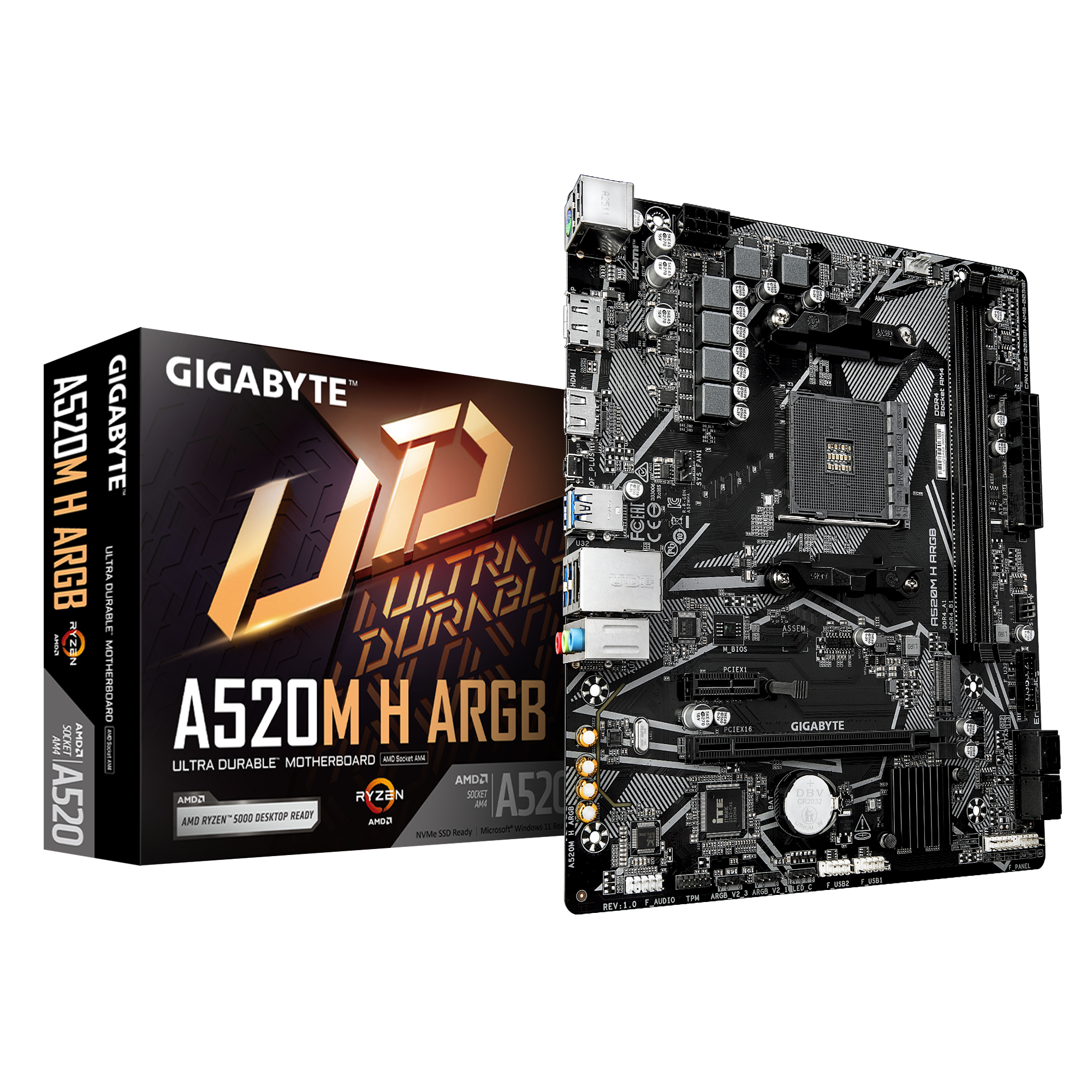 GIGABYTE A520M H ARGB AM4 1xHDMI