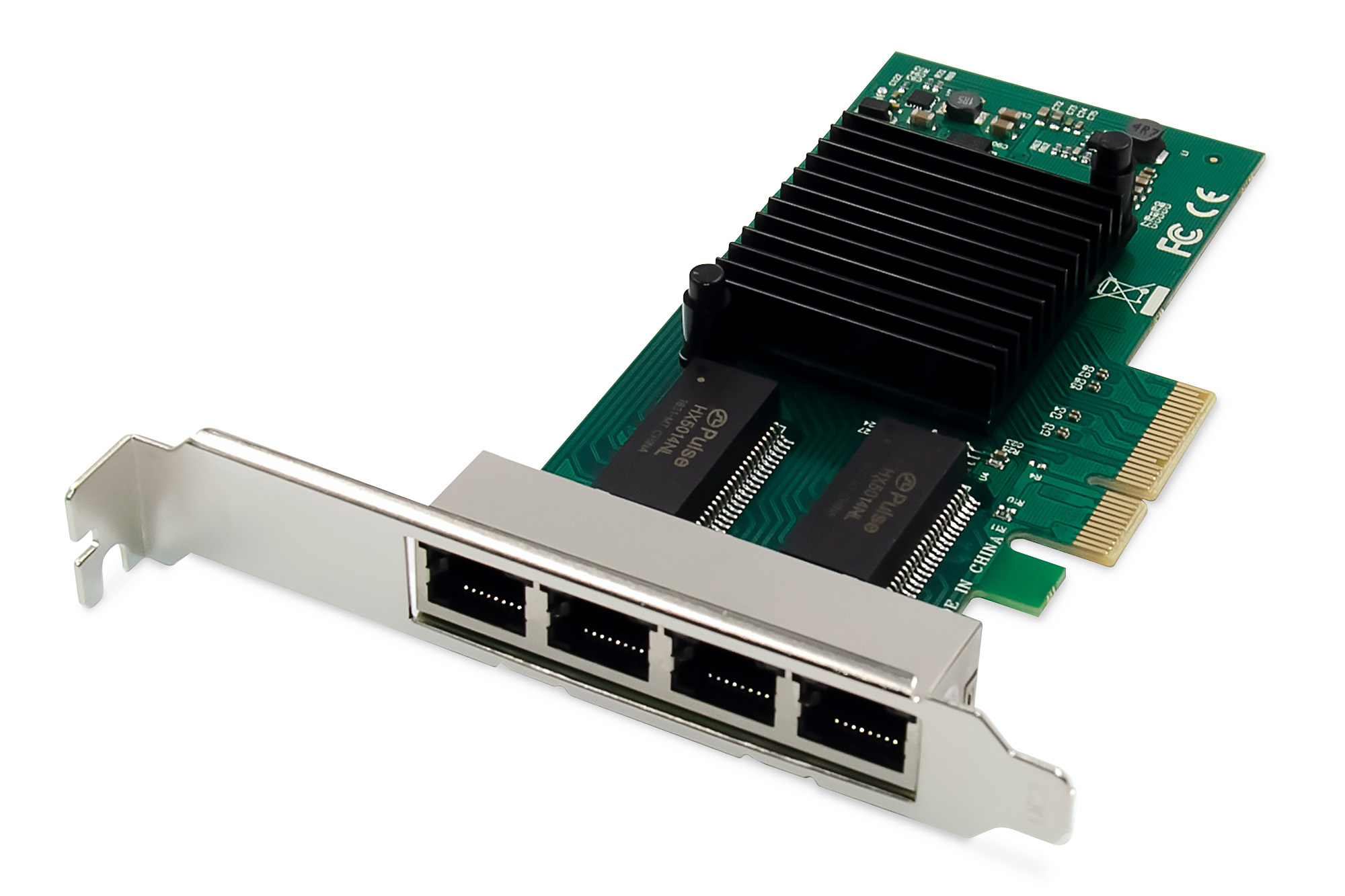 DIGITUS Netzwerkkarte PCI-e 4Port RJ45 Gigabit Intel I350