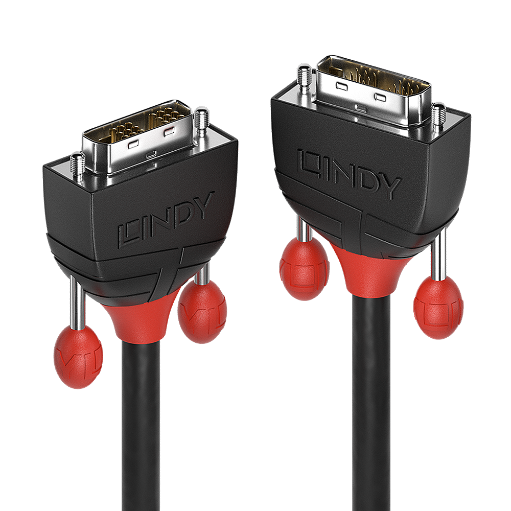LINDY DVI-D Single Link Kabel Black Line 1m