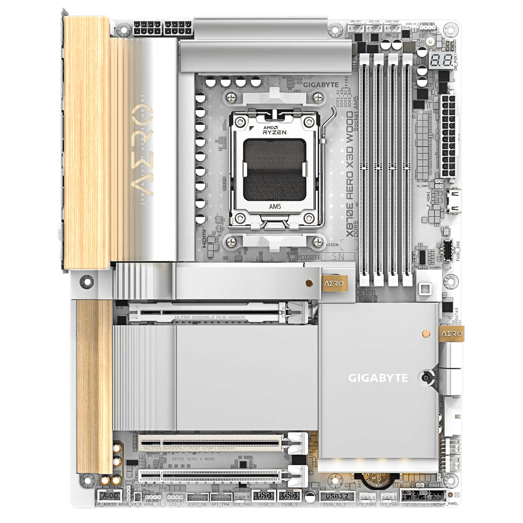 X870E AERO X3D WOOD, Mainboard