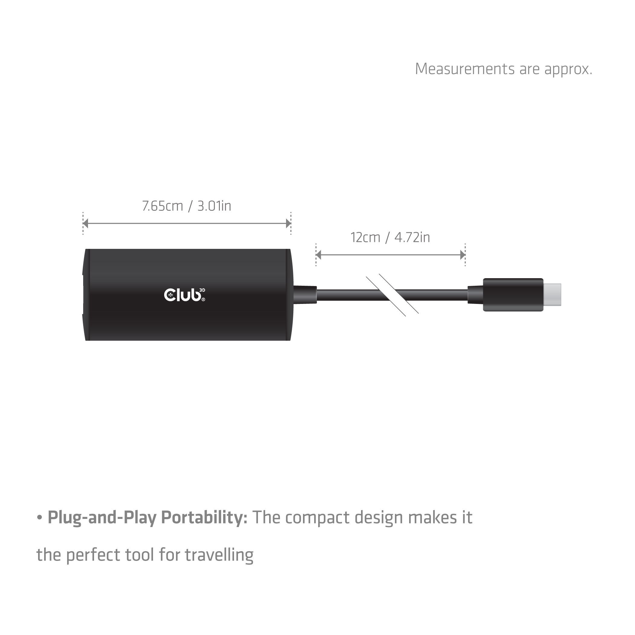 Club3D Adapter USB-C > RJ45 10Gbps St/Bu retail