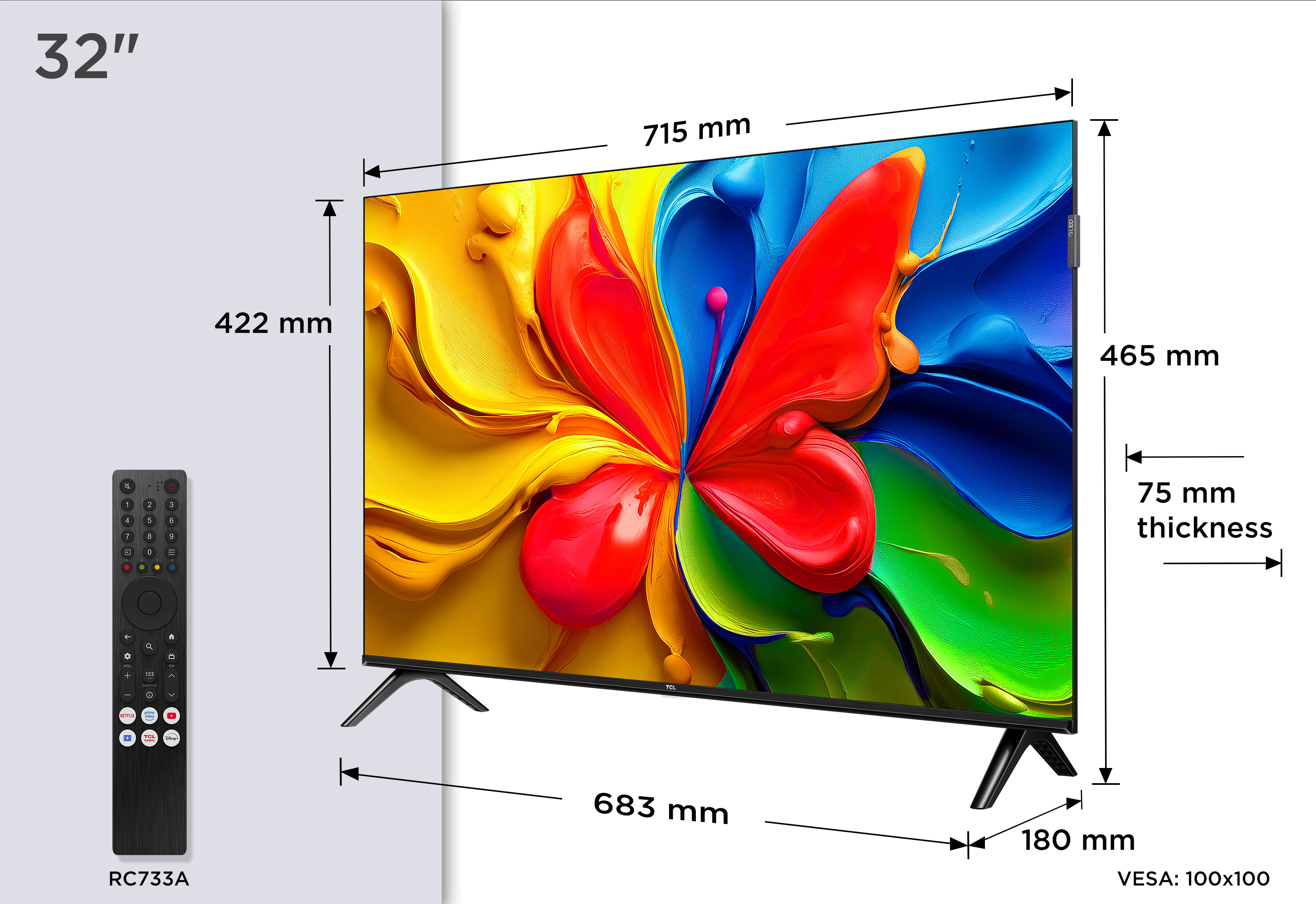 32V4C, QLED-Fernseher