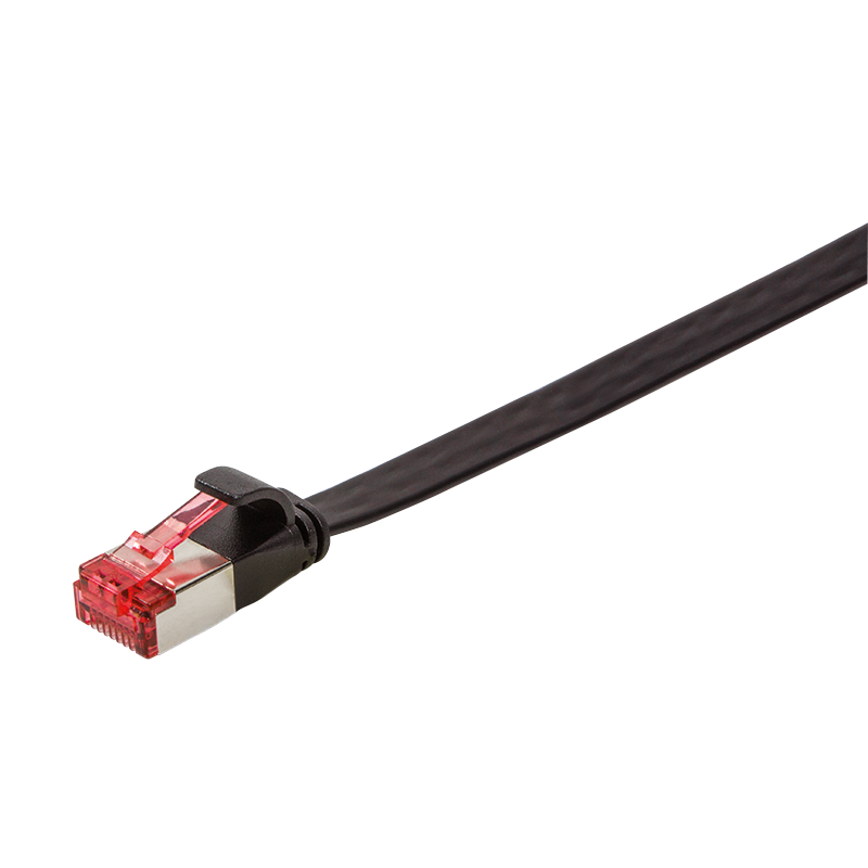 Logilink Flachpatchkabel 2xRJ45 U/FTP Cat6A 15.0m schwarz