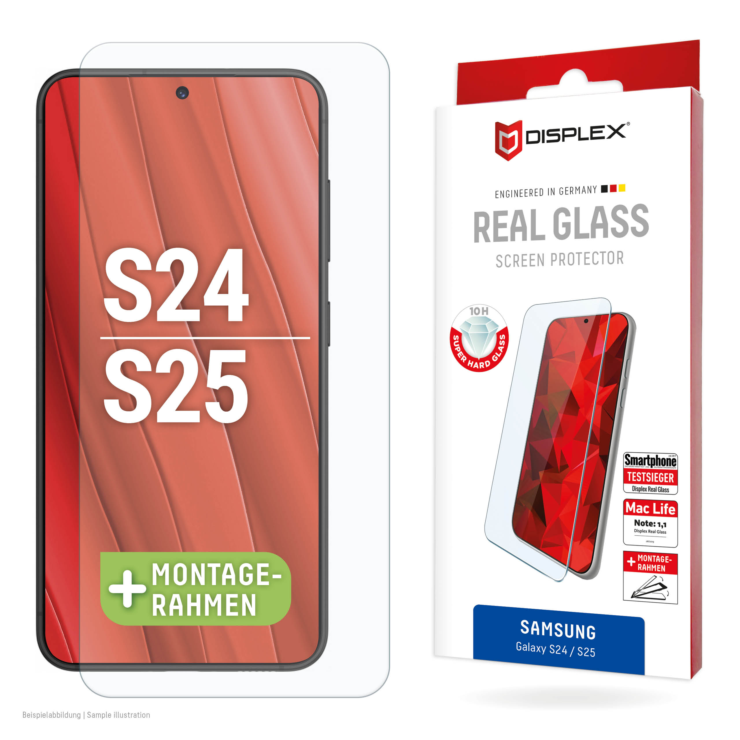 DISPLEX Schutzglas für Samsung Galaxy S24/S25