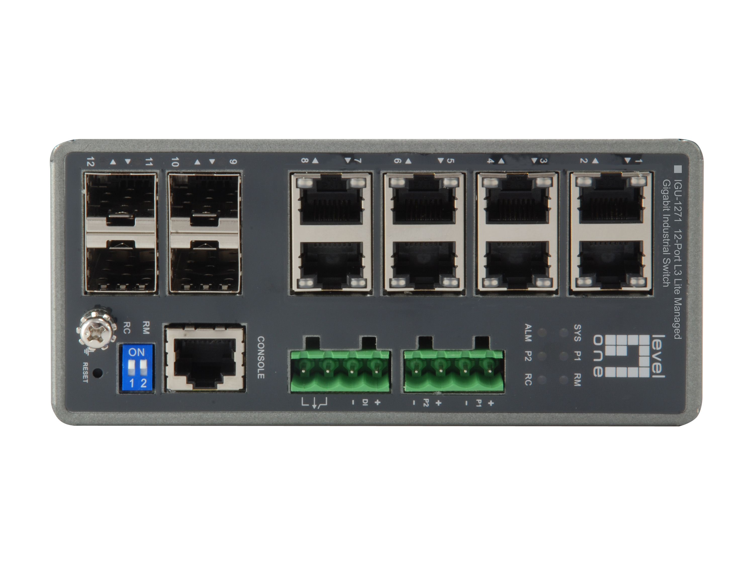 LevelOne Industr.Switch 8xGE/4xSFP TURING Managed L3