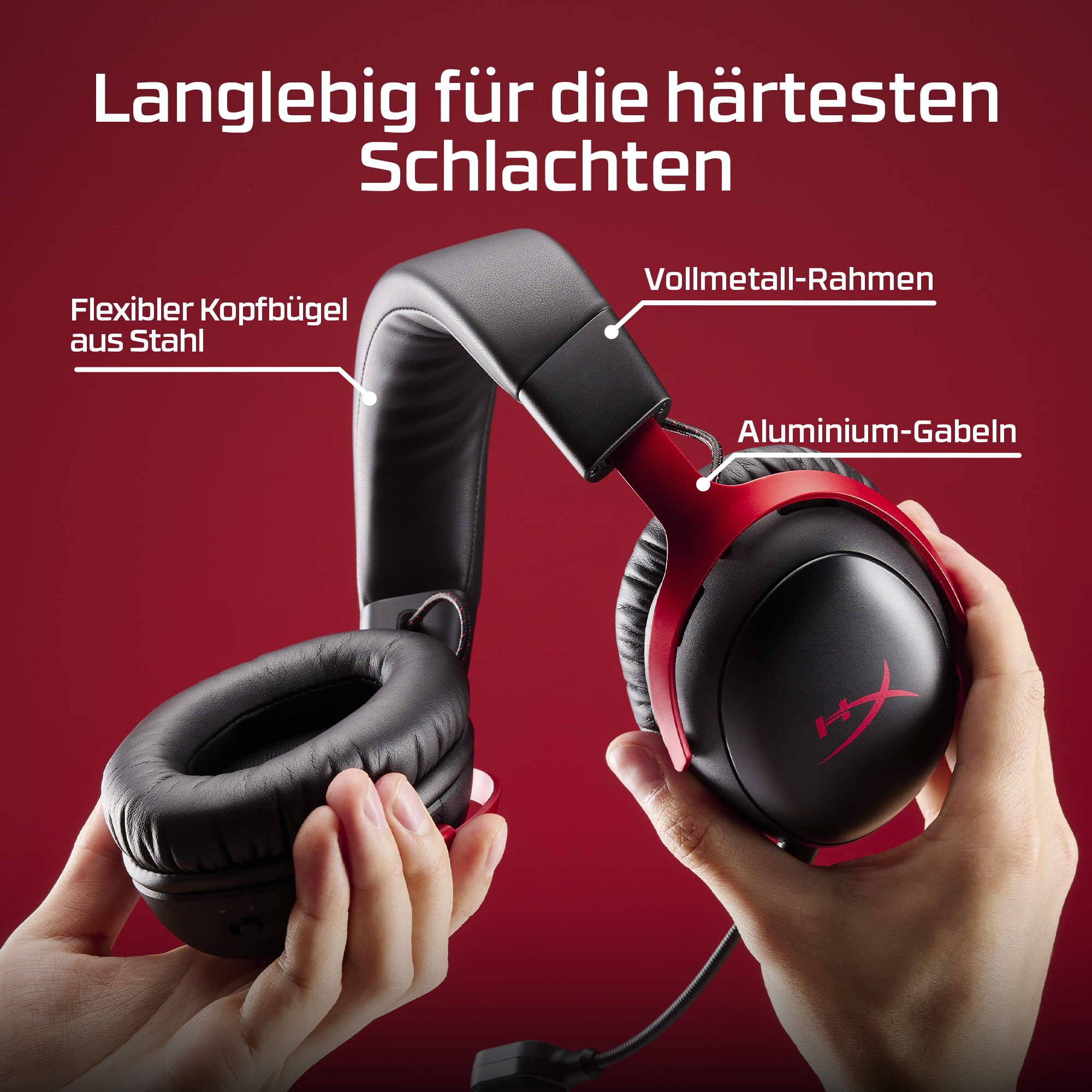 HyperX Cloud III S Wireless kabelloses Gaming-Headset, schwarz