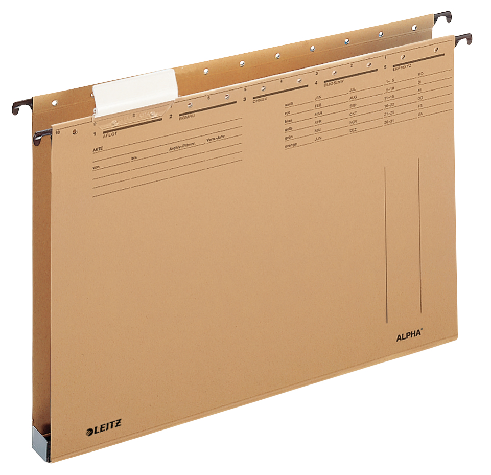 LEITZ Hängesammler ALPHA® 1943 naturbraun Boden: 2,8 cm, 25 St.