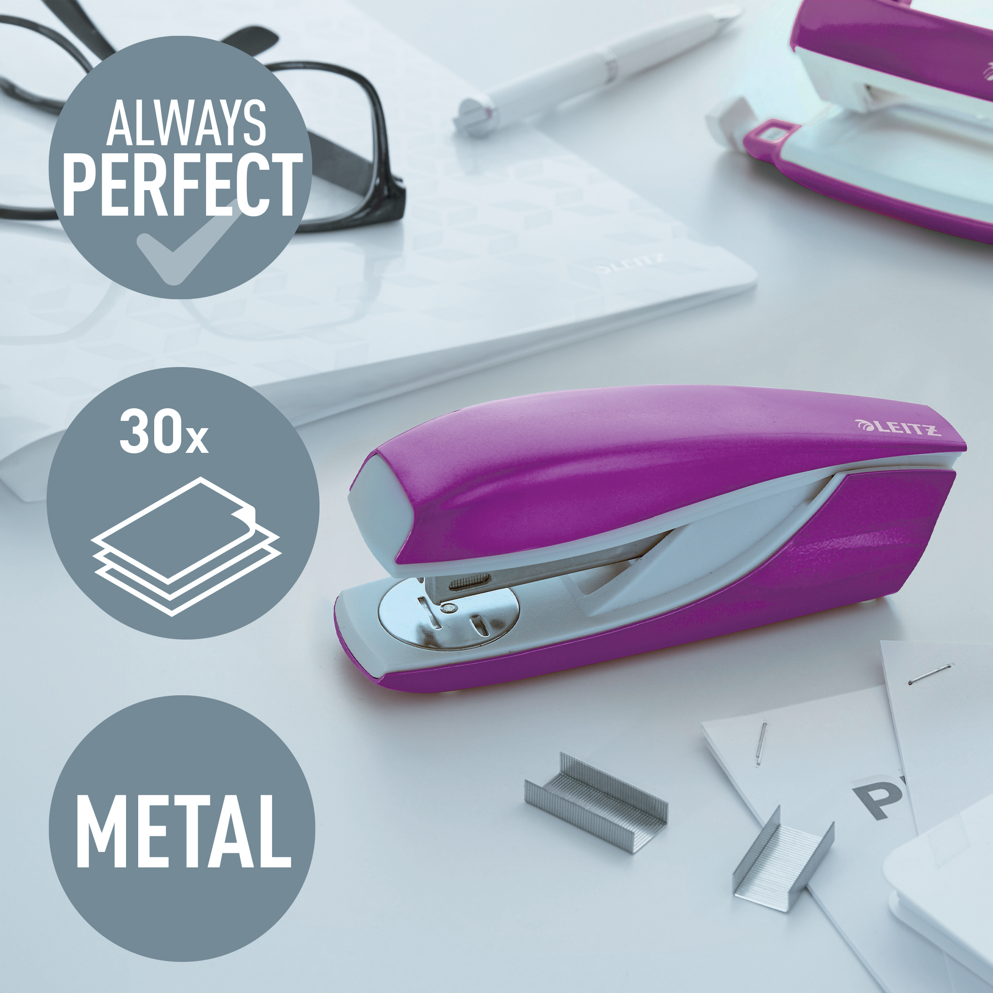 LEITZ Heftgerät NeXXt 5502 WOW violett, 1 St.