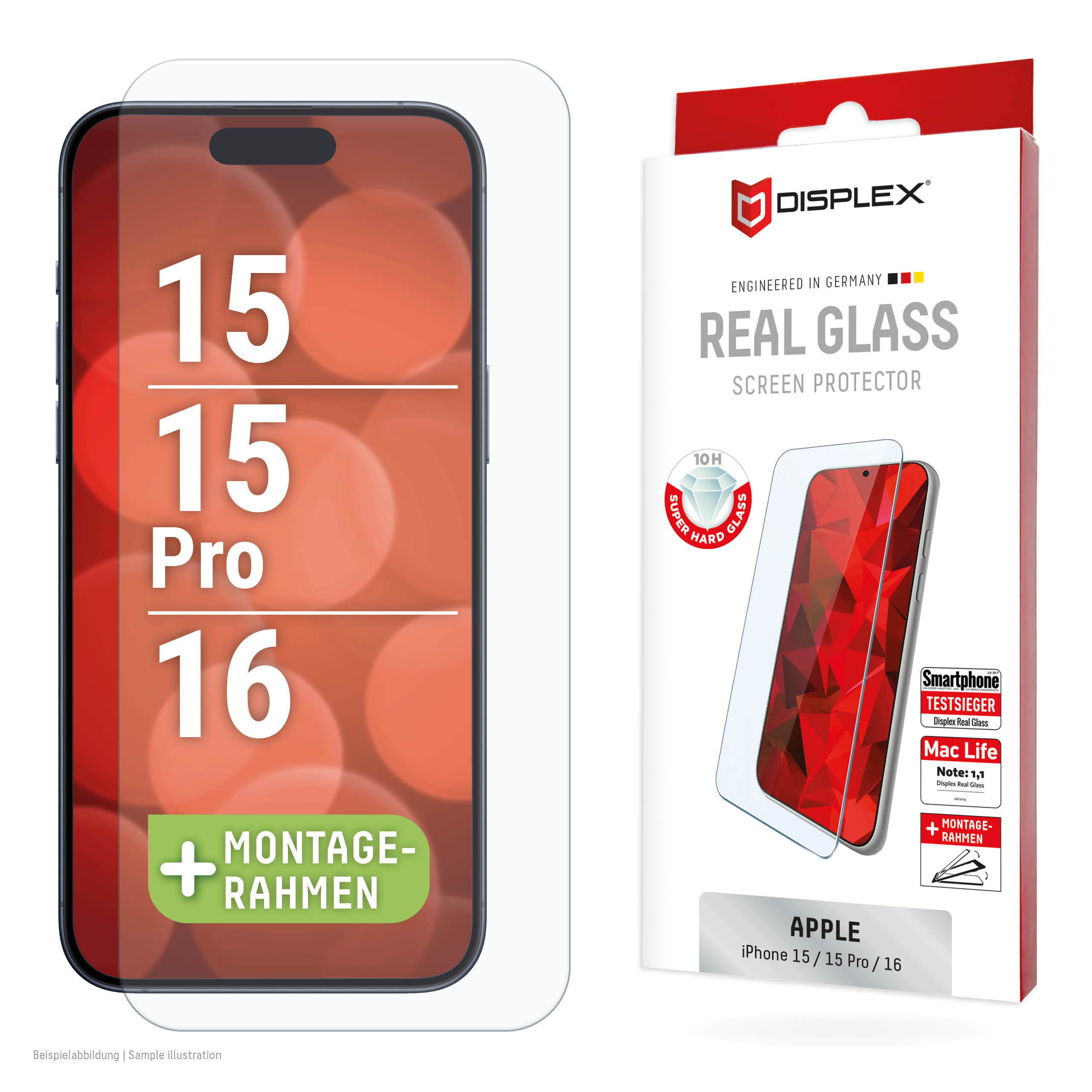 DISPLEX Real Glass iPhone 16/15/15 Pro