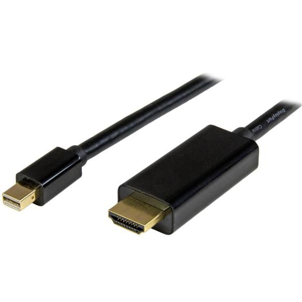 STARTECH.COM Mini DisplayPort to HDMI Converter Cable - 3 ft 1m - 4K