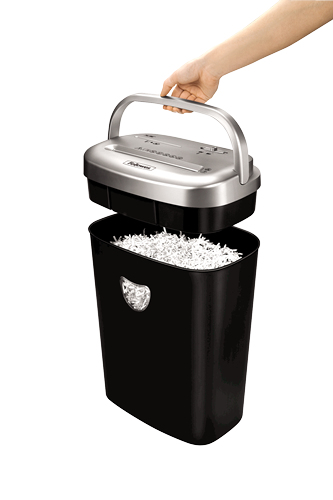 Fellowes Powershred 53C Aktenvernichter mit Partikelschnitt P-4, 4 x 35 mm, bis 10 Blatt, schwarz