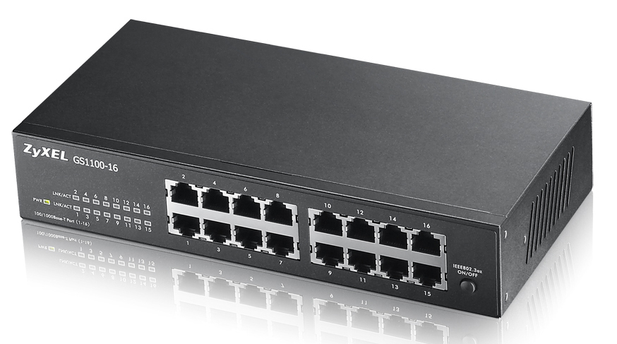 Zyxel GS1100-16 16-Port Gigabit Unmanaged Switch V3
