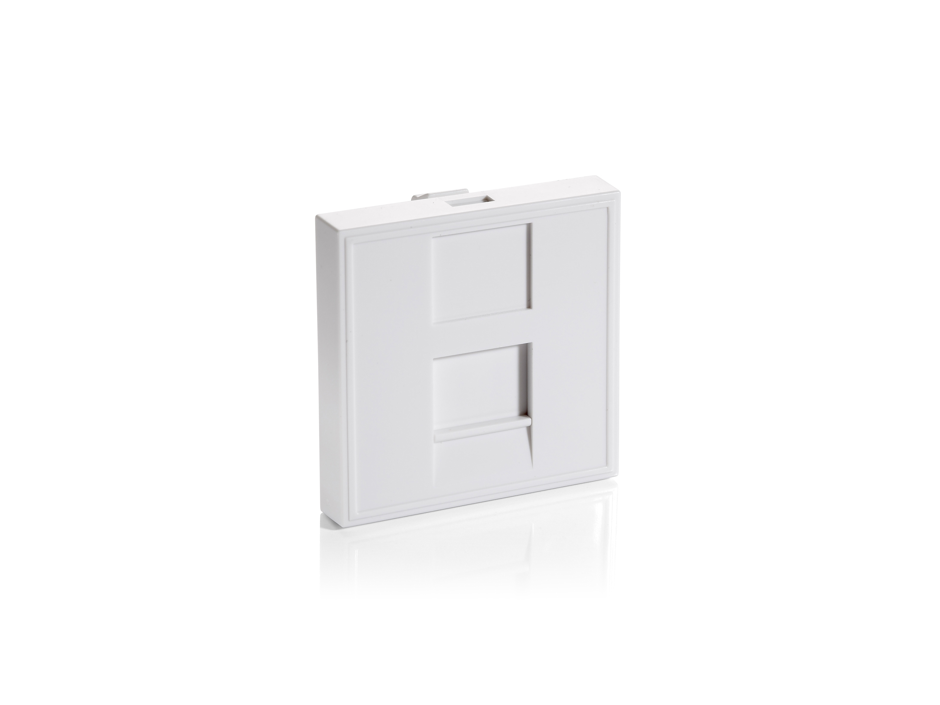 Equip Frontplatte 1xKeystone French 45x45mm RAL9010 Polybeutel