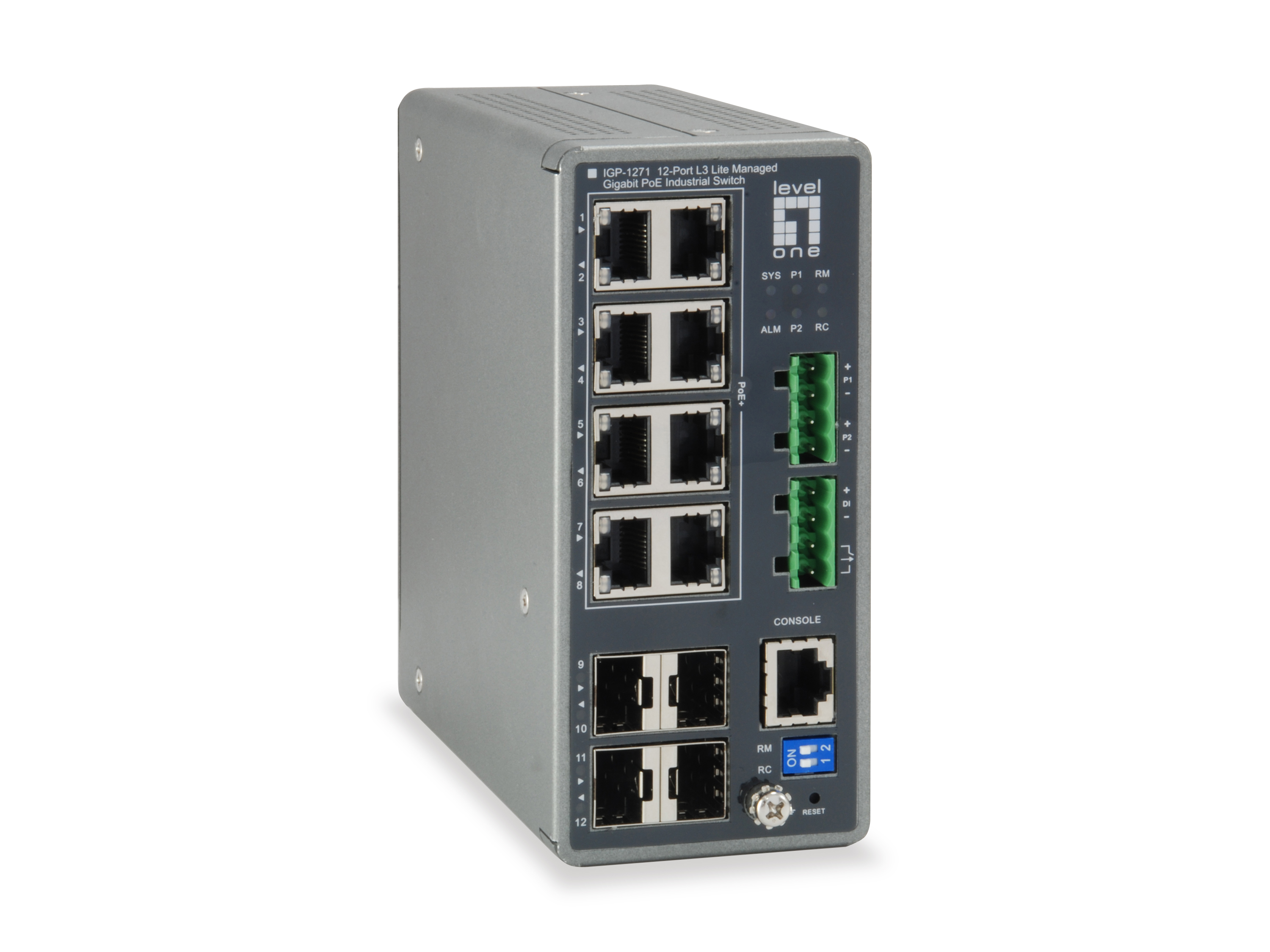 LevelOne Industr.PoE Switch 8xGE PoE+TURING 240W Managed L3