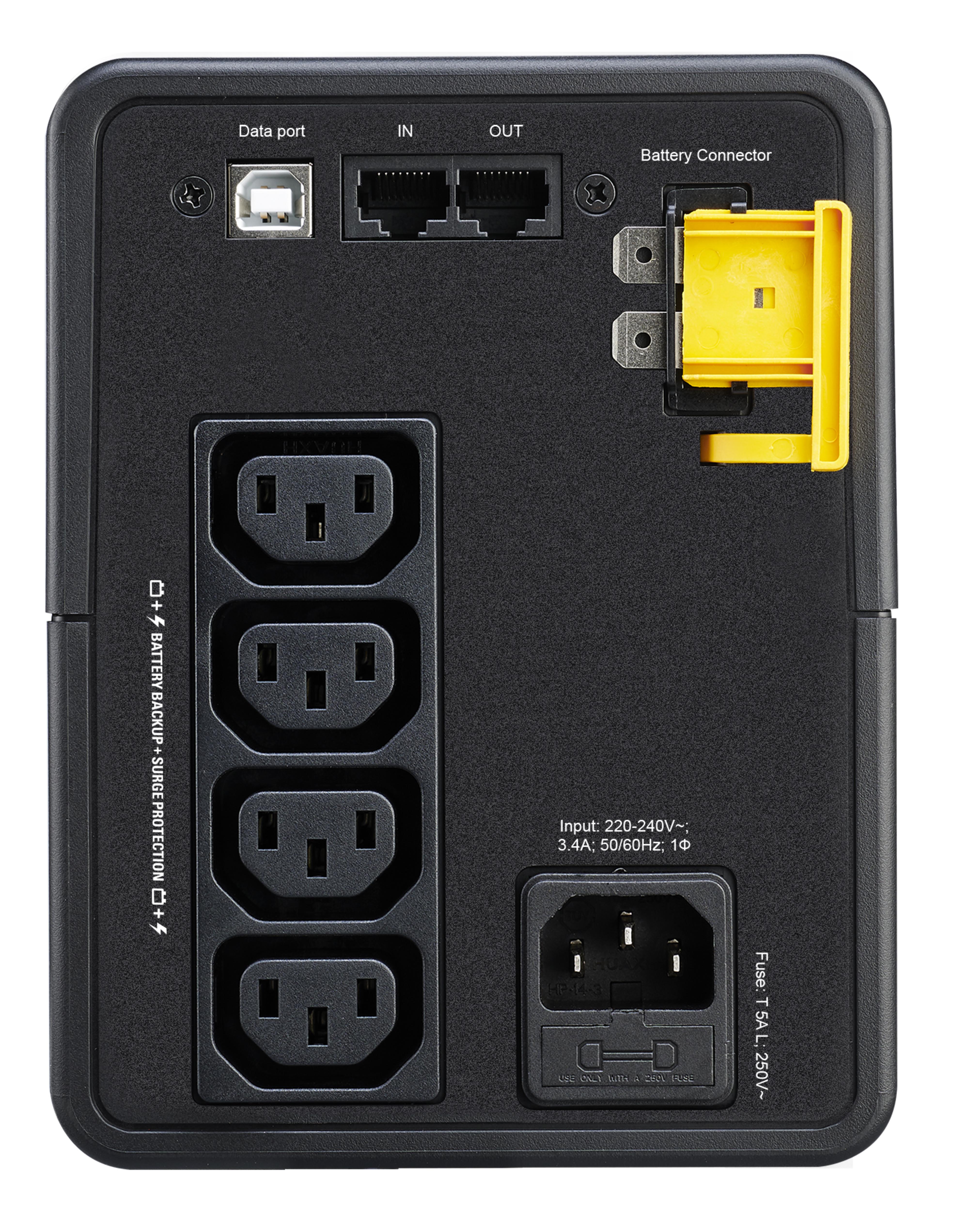 APC Back-UPS BX Series BX750MI UPS AC 230V 410Watt 750VA 9Ah output connectors 4