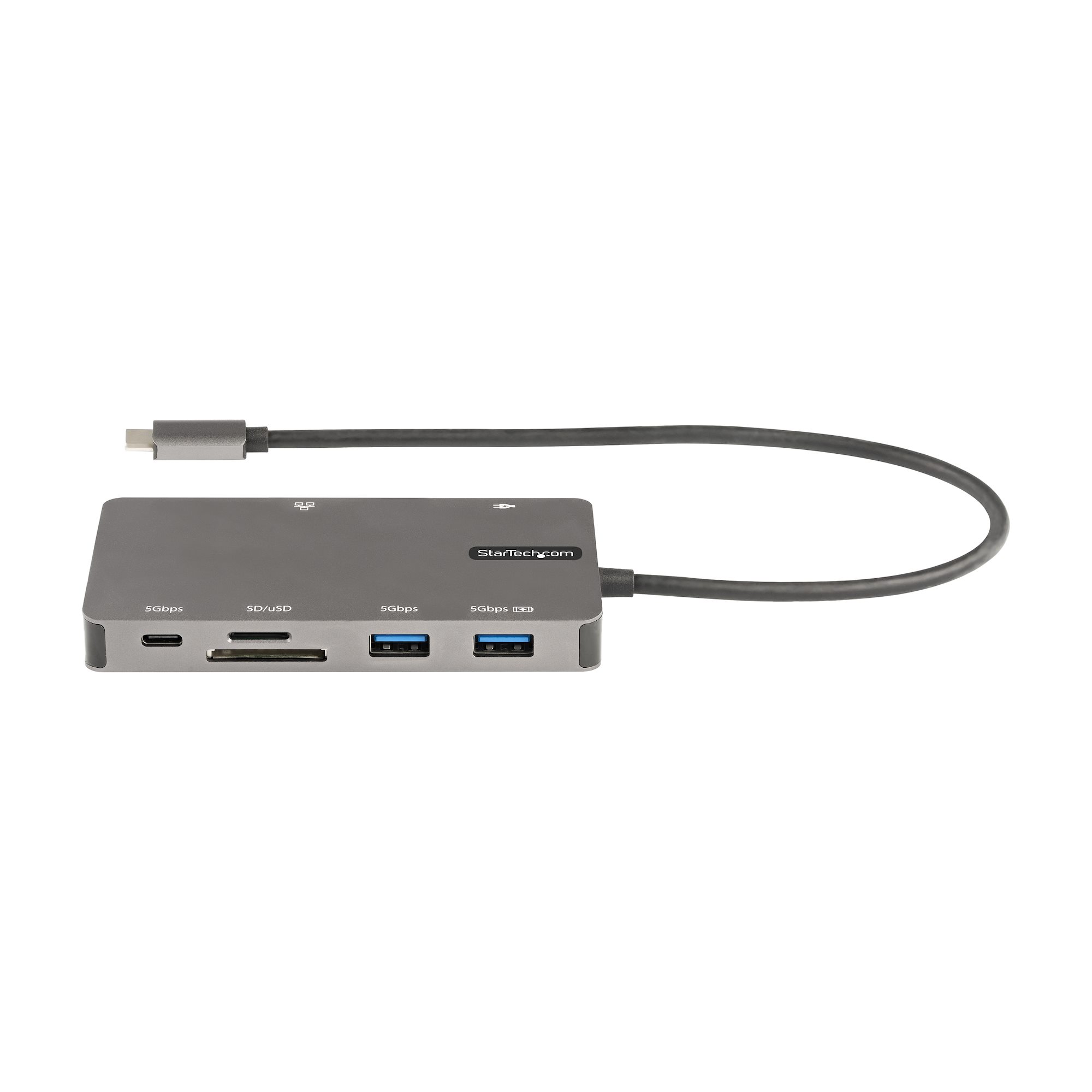 STARTECH.COM USB-C Multiport Adapter USB C auf HDMI 4K 30Hz/VGA Reiseadapter/Docking station USB 3.0 Hub 100W PD SD/Micro SD GbE