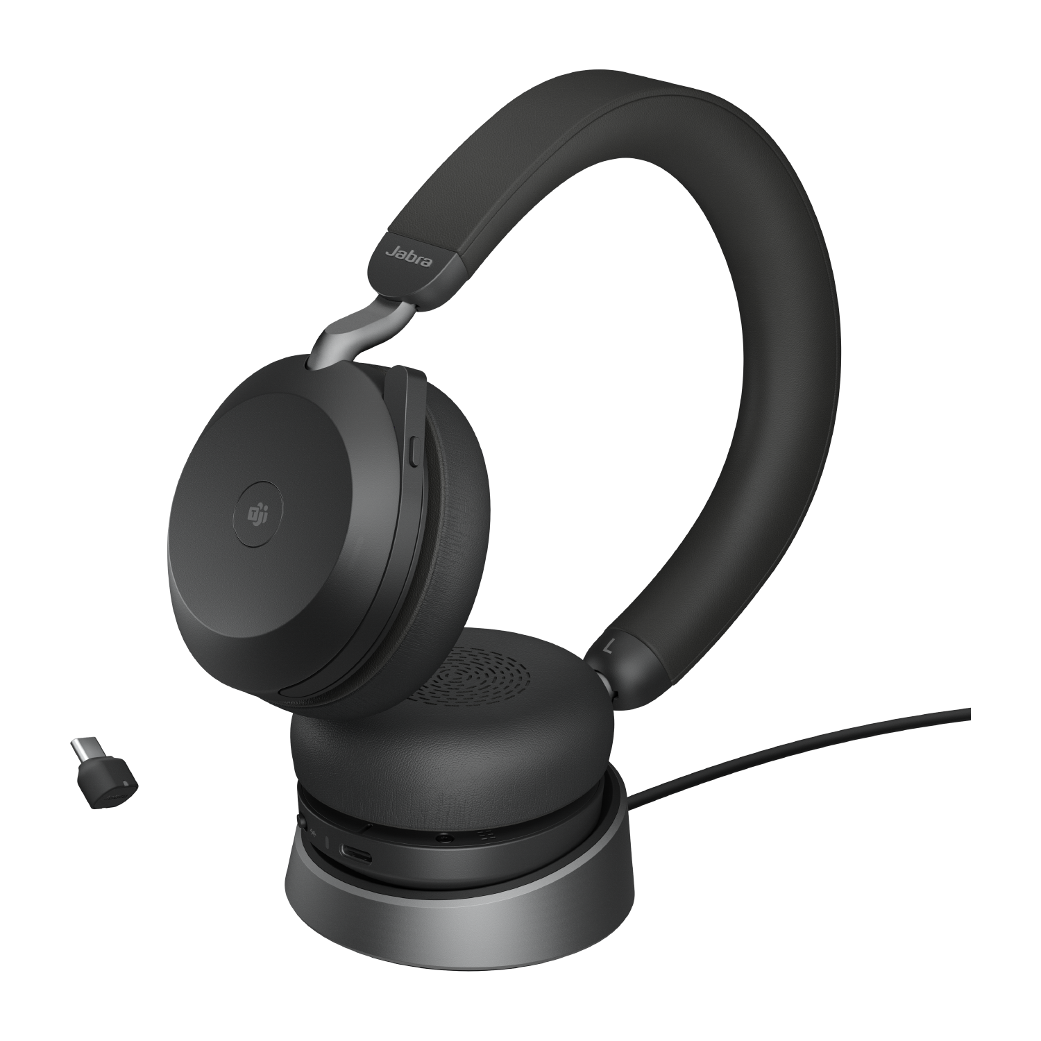 Jabra Evolve2 75 Stereo MS USB-C schwarz inkl Ladeschale