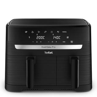 Tefal Dual Easy Fry Heißluftfritteuse, Doppelkammer 5,2 L / 3,1 L